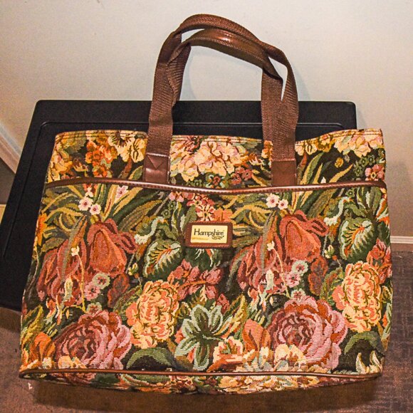 Vintage Hampshire Large Tapestry Tote/weekend Bag - Picture 5 of 5